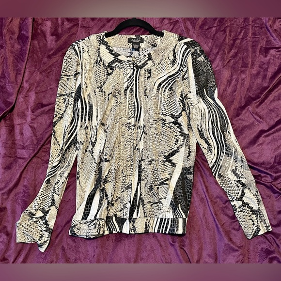 Peck & Peck Black and White Varsity Jacket - Picture 6 of 10